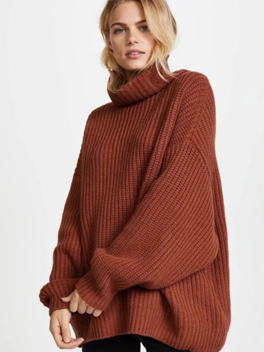 Free People Swim Too Deep Knit Sweater Brown | Size: XS